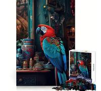 Nature Morte Perroquet, Puzzle Vintage de 1000 pièces pour Adolescents, Jouet Intelligent et Amusant, Art aux Contours Nets (38x52cm)