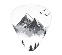 Nature Mountains And Forest Coffret cadeau Médiators lisses et durables pour guitare acoustique, électrique et basse, cadeau parfait pour les amateurs de guitare et les musiciens