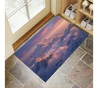 Nature Mystérieuse Paillasson D'Entrée Discret Absorbant - - Antidérapant - Les Magnifiques Himalayas Tapis De Sol pour Entrée d'animaux Domestiques Cuisine Salle De Bain - Violet Clair