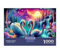 Nature Paysage 1000 Pièces Jeu De Puzzles en Lot Cygnes & Heart Ultra Difficult Puzzle pour Activité Fuzzle Après L'école - Puzzle À La Meilleure Évaluation 70x50cm/1000pcs