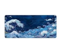 Nature, Paysage, Vagues de l’océan, Tapis de Souris, Tablette de Caoutchouc antidérapante pour Gaming, tapissé de Souris avec Bords brodés pour Home Office