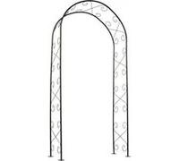 NATURE Pergola acier galvanisé laqué épo y décor volutes H230 100 37 cm Noir