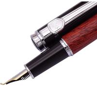 Nature Rosewood Fountain Pen Curved Nib (Fine To Wide Size) Fude Pen For Calligraphy, Art Drawing And Handwriting