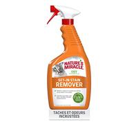 Nature’s Miracle Set-In Stain Remover - Solution en Spray conçue pour les taches et les odeurs de chat profondément incrustées - Formule à l’Oxygène Actif - Multi-surfaces - Parfum Orange - 709 ml
