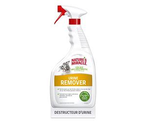 Nature’s Miracle Urine Remover - Spray Eliminateur pour taches et odeurs d’urines du chat - Odeurs tenaces - Action Bio-Enzymatique - Multi-surfaces - Aux Huiles Essentielles d’Agrumes - 946 ml