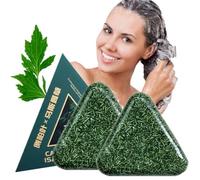 Nature Seven Green Shampoo Soap, Usman Shampoo Bar, Usman Grass Triangle Bar for Thinning Hair Women Mens (2pcs)
