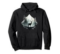 Nature Silhouette Cerf Art Cerf Amour Art Nature Amour Art Sweat à Capuche