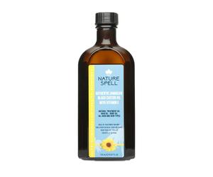 Nature Spell Authentique huile de ricin noire de Jamaïque avec vitamine E pour cheveux et corps 150 ml