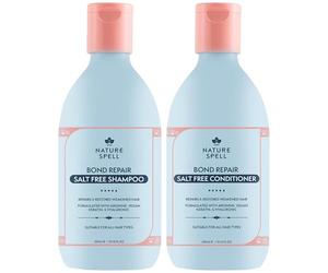 Nature Spell Duo Shampooing et Après-Shampooing Bond Repair, aide à prévenir les dommages et restaurer la structure capillaire, hydratant et nourrissant, vegan, pack de 2, 300 ml
