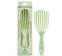 Nature Spell FlexiFlow Brosse à cheveux démêlante, mèches flexibles pour un brossage doux, élimine les nœuds et réduit la casse, convient à tous les types de cheveux, vert