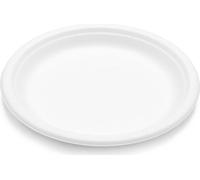 NATURE Star Assiette en canne à sucre Bordofino ronde 170 mm blanche