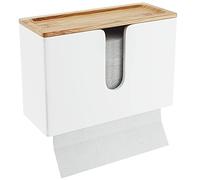 Nature Supplies | Distributeur Essuie Main Mural | Distributeur Papier Cuisine Et Salle De Bain | Devidoir Essuie Tout Mural | Porte Serviette De Table Feuille À Feuille, Pliés en V/C, Rechargeable