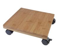 NATURE Tablette à roulettes pour plantes - Bambou composite - H8 x 30 x 30 cm