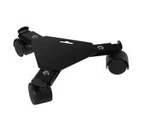 Nature Tablette a roulettes pour Plantes Extensible - Métal Noir - H6 x 27/37 x 27/37 cm