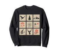 Nature Timbre Collage Aventure en Plein air Sweatshirt