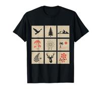 Nature Timbre Collage Aventure en Plein air T-Shirt