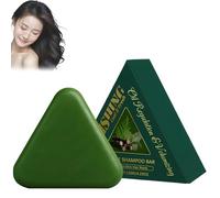 Nature Triangle Bar Shampooing Nature Seven Green Soap, Bar de shampooings à l'herbe usée, Shampooing naturel à base d'herbes, raffermissant et nourrissant pour femmes et hommes (1 pièce)