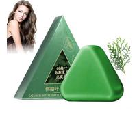 Nature Triangle Bar Shampooing naturel Seven Green Shampooing solide à base de plantes, nettoyage doux et nourrissant pour femmes et hommes, prend soin du cuir chevelu (1 pièce)