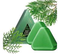 Nature Triangle Shampoo Bar, 2X100g Usman Grass Shampoing Solide, Nourrissant Nature Savon Vert Shampoings Solides Pour Pousse Cheveux, Nettoyage Profondeur Renforce Savon Shampoings Solides
