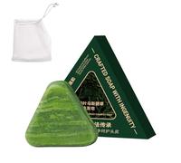 Nature Triangle Shampoo Bar, Cypress Leaf Usman Grass Shampoo Bar for Women and Men (1pcs)