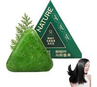 Nature Triangle Shampoo Bar, Nature Seven Green Soap Shampoo, Usman Grass hampoo Bar, Calming & Strengthens Hair for Women and Mens (1 Pc)