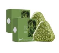 Nature Triangle Shampoo Bar, Nature Sevens Green Soap Shampoo, Usman Grass hampoo Bar, Smooths, Calming & Strengthens Hair for Women and Mens (2pcs)