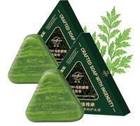Nature Triangle Shampoo Bar, Seven Green Shampoo Soap, Cacumen Biotae Isatis Dndigotica Shampooing Soap, Usman Grass Shampooing Bar, Renforce Les Cheveux(2pcs)