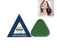 Nature Triangle Shampoo Bar, Usman Grass hampoo Bars, Nature Sevens Green Soap Shampoo, Smooths, Calming & Strengthens Hair for Women and Mens (1PC)