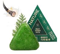 Nature Triangle Shampoo Bar - Usman Grass Seven Green Soap - Volumizing & Oil Control - Solid Shampoo for Women and Mens
