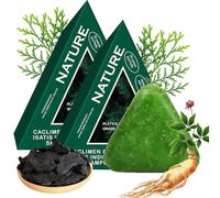 Nature Triangle Shampoo Bar, Usman Grass Shampoo, Nature Seven Green Soap, Nourrissant Pousse Cheveux, Calming & Strengthens Hair, Barre de Shampoing Nature Triangle (2PCS)