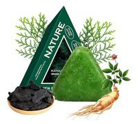 Nature Triangle Shampoo Bar, Usman Grass Shampoo, Nature Seven Green Soap, Nourrissant Pousse Cheveux, Calming & Strengthens Hair, Barre de Shampoing Nature Triangle (1PCS)