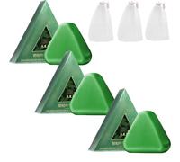 Nature Triangle Shampooing Bar, Nature Seven Green Soap Shampooing, barre de shampooing solide à base de plantes, soins aux cheveux à base de plantes, Nettle nettoyage et soins nourrissant (3pcs)