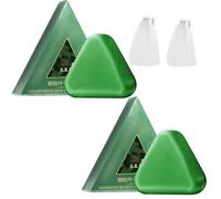 Nature Triangle Shampooing Bar, Nature Seven Green Soap Shampooing, barre de shampooing solide à base de plantes, soins aux cheveux à base de plantes, Nettle nettoyage et soins nourrissant (2pcs)