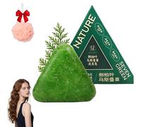 Nature Triangle Shampooing Solide, Nature Seven Green Savon Shampooing Solide, Usman Grass Eau De Riz Collante Savon Solid, Naturel Végétal, Calme Et Renforce Les Cheveux Pour Femmes Et Hommes (1PC)