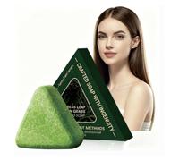 Nature Triangle - Shampooing solide végétal - Soin du cuir chevelu et contrôle de l'huile - Soin du cuir chevelu pour des cheveux sains - Pour homme et femme