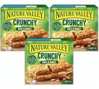 Nature Valley - Barres croustillantes à l'avoine et au miel pack de 3 boîtes de 5 barres. 630 g au total - Pack Promoo