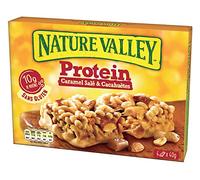 Nature Valley Barres de Céréales Protein Caramel Salé & Cacahuètes 4 Unités