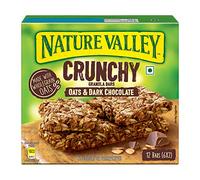 Nature Valley Barres granola croustillantes | Barres énergétiques multigrains | Sans arômes artificiels | Contient de l'avoine à grains entiers et du chocolat noir, 252 g (12 barres - Lot de 6)