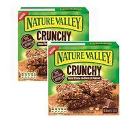 Nature Valley Crunchy Barres Croquantes au Chocolat Noir Sans Colorants Ni Conservateurs Naturellement Sans Lactose Convient Aux Végétariens - 2 x 210 Gram (2 x 10 Barres)