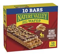 Nature Valley Lot de 10 barres gaufrées au beurre d'arachide et au chocolat 370 ml