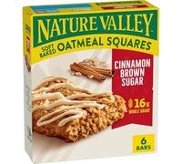 Nature Valley, Soft Baked Oatmeal Squares, Cinnamon Brown Sugar, 1.24 oz Bars, 6 Count
