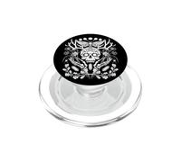 Nature Witch Skull and Death's Head Moth, Moons & Crystals PopSockets PopGrip pour MagSafe