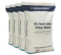 Nature Works Hi-Tech Verre filtrant pour systèmes de filtration de piscine, filtre à sable, en verre plat 100% pur, respectueux de l'environnement, granulométrie de 0,6 à 1,0 mm (80 kg)