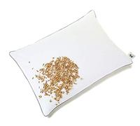 NATURECA Oreiller Épeautre Bio Ferme, Taie Coton, Ergonomique pour la Nuque, Orthopédique Anti-Douleur, Vannure d'Épeautre pour Décontracter les Muscles