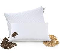 NATURECA Oreiller Sarrasin Bio et Balle d’épeautre, Oreiller Ergonomique Cervical - taie Oreiller 40x60, Oreiller orthopédique Anti Douleur, Oreiller Ferme de Taie Coton