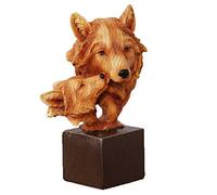 Naturecraft Statue décorative en résine effet bois - Loups