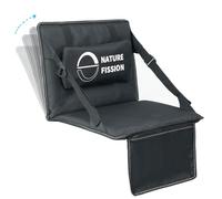 NATUREFISSION Siège de stade avec dossier et soutien lombaire et coussin rembourré, pliable et portable, parfait pour chaise de blanchisseur lors d'événements sportifs et de camping, utilisation sur