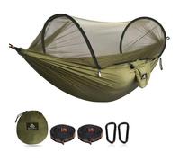 Naturefun Hamac De Camping Ultra-Leger Hamac En Filet Anti-Moustiques Capacite De Charge De 300 Kg, Nylon De Parachute Respirant A Multicolore