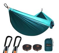 NATUREFUN Hamac Ultra-léger de Voyage Camping | 300 kg Capacité de Charge,(275 x 140 cm) Nylon à Parachute| 2 x Mousquetons de qualités, 2 x Sangles de Nylon| pour Jardin d'interieur/extérieur