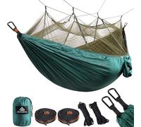 NatureFun Hamac Ultra-léger de Voyage Camping | 300 kg Capacité de Charge,(275 x 140 cm) Respirante, Nylon à Parachute à séchage Rapide | 2 x Mousquetons de qualités,4 x Sangles de Nylon Inclus